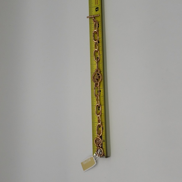 Michael Kors Fashion Rose Gold Brass Chain Bracelet NWT - Picture 7 of 9